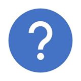 question mark in blue circle